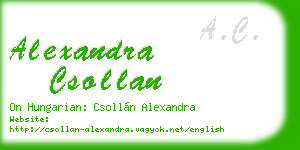 alexandra csollan business card